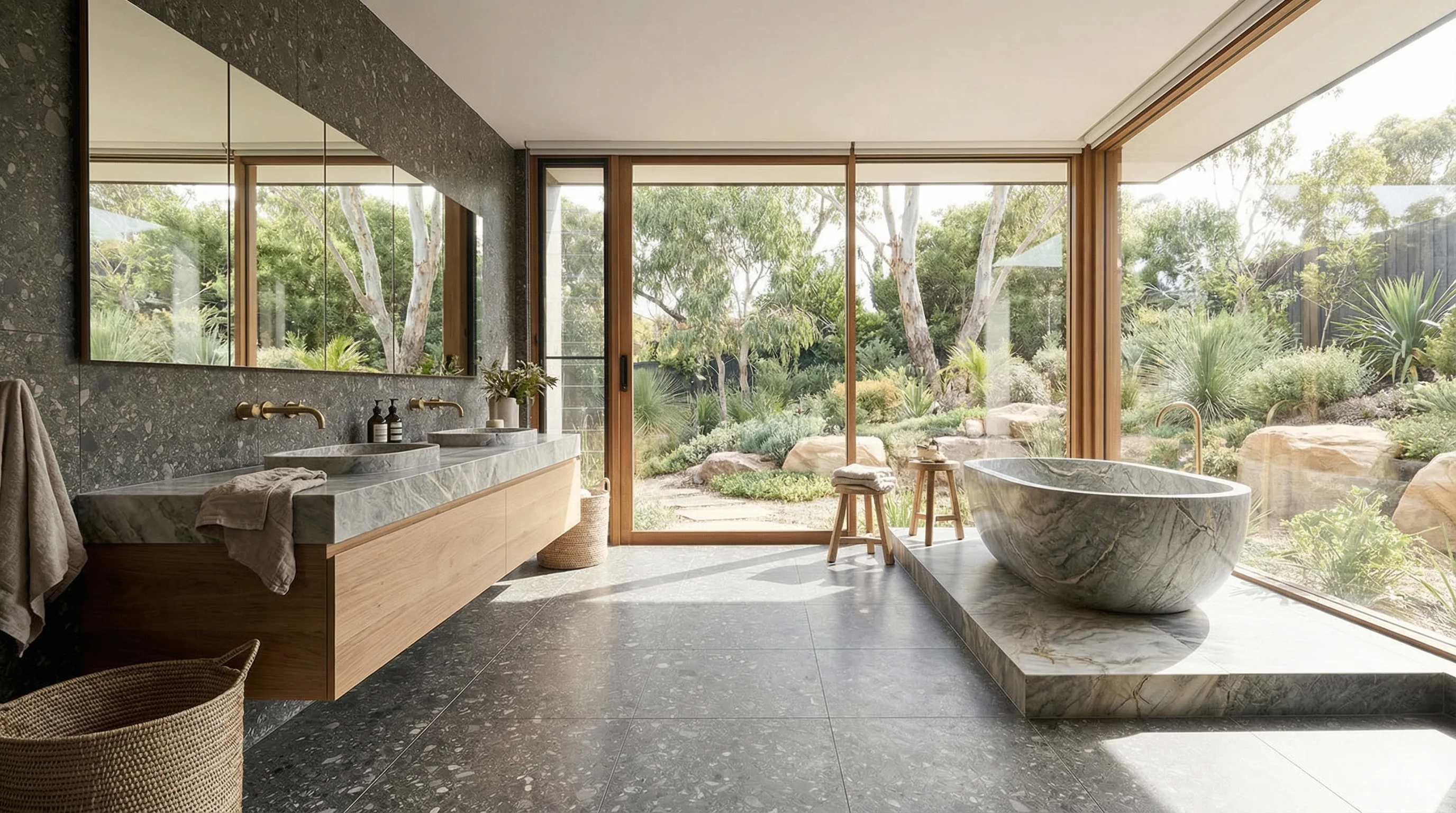 Terrazzo Coal Tile